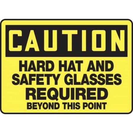 Accuform OSHA CAUTION SAFETY SIGN HARD HAT MPPE757XV MPPE757XV